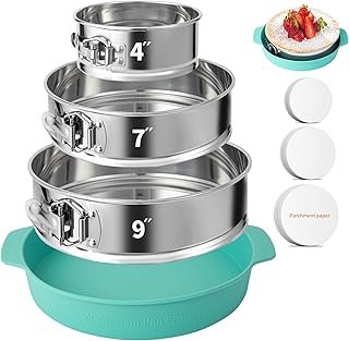 4-7-9 Inch Stainless Steel Springform Pan Set of 3