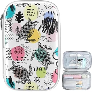 ZZKKO Sea Turtles Colorful Pencil Bag Case Zipper Pencil Holder Organizer Stationary Pen Bag Cosmetic Makeup Bag Pouch Pur... Price In India