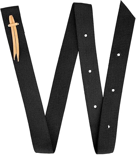 Miniatura 2 de Juego de 2 piezas de correa de nailon negro y sillín fuera de billet de doble capa