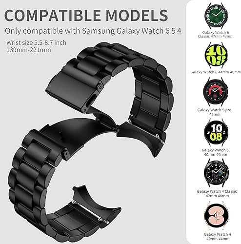 Miniatura 5 de Compatible con Galaxy Watch 6 Band Classic de 1.693 in 1.850 in 1.575 in 1.732 inSamsung Galaxy Watch 4 Band Classic 1.575 in 1.732 in 1.654 in