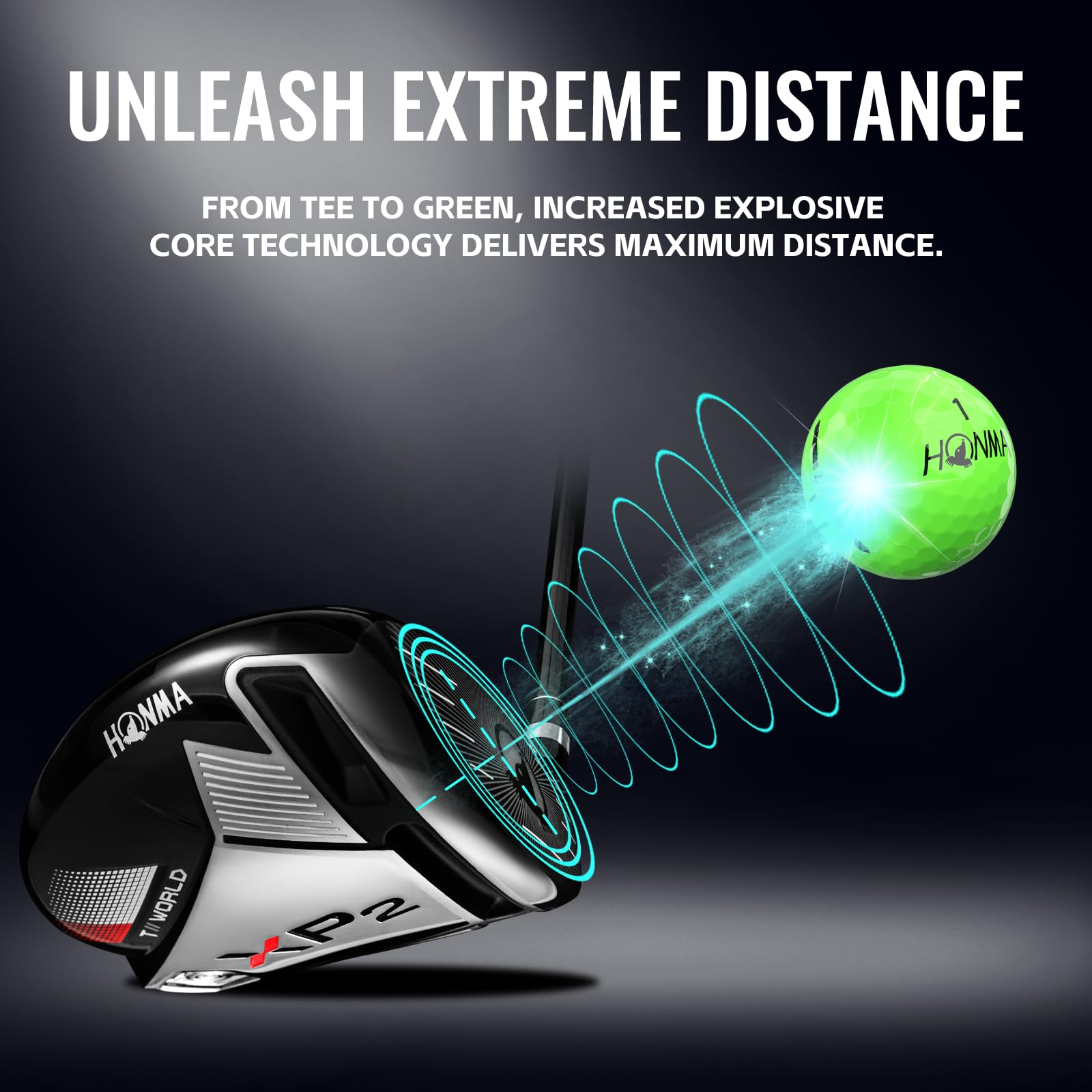Honma D1 Distanz-Golfbälle, extra weiches Gefühl mit langer Distanz, Hochgeschwindigkeitskern mit niedrigem Spin-Design, Golfbälle mit geringer Kompression, perfekt für Männer, Frauen, Anfänger, 1