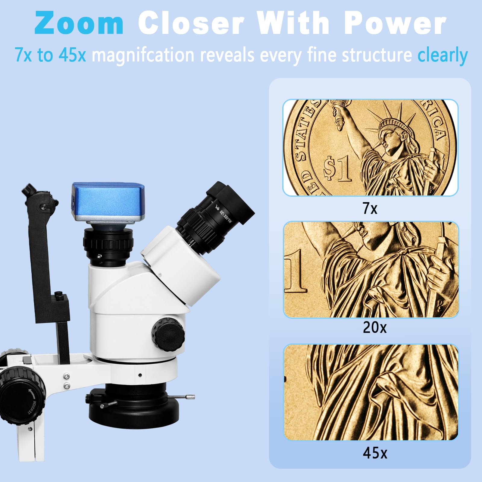 DZQ Microscopio trinoculare dei monili
