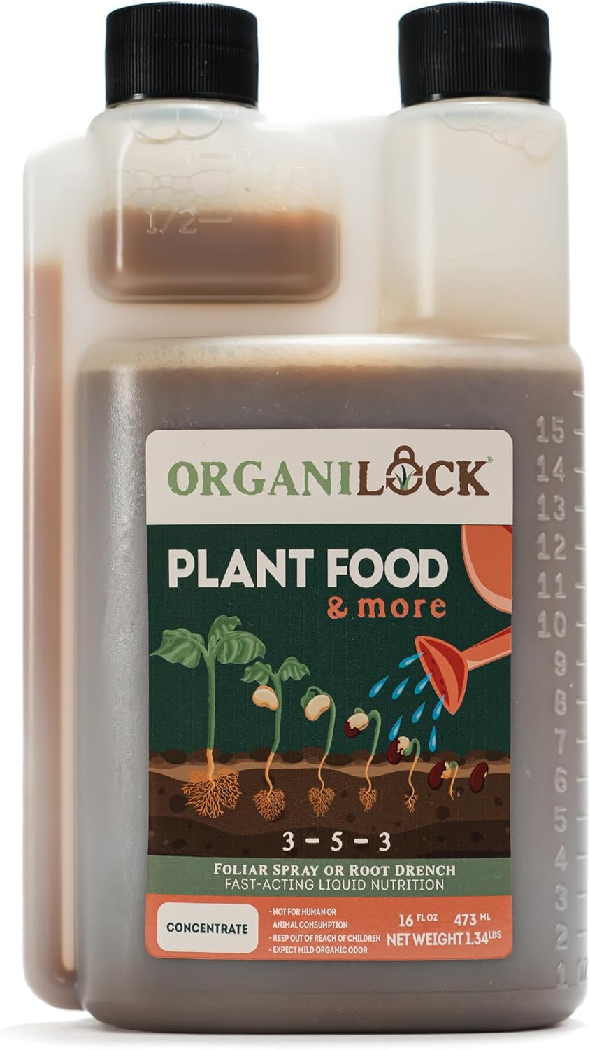 OrganiLock Foliar Organic Boost Plus Plant Food/Fertilizer Concentrate (16 Ounces)