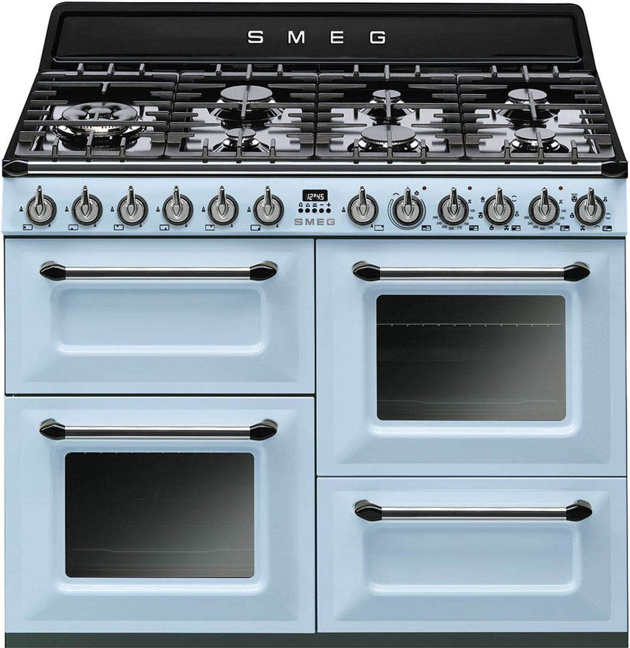 Smeg Victoria TR4110AZ Pastel Blue 110cm Dual Fuel Range Cooker