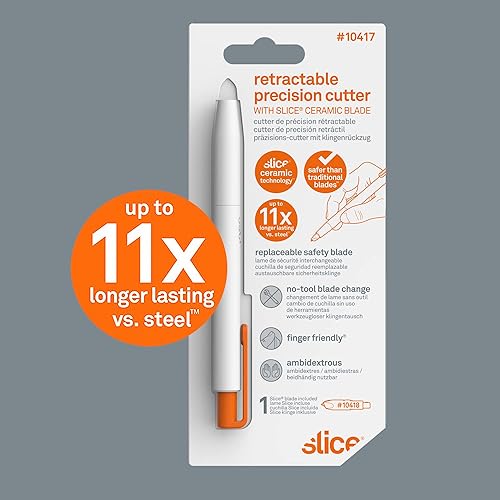 Miniatura 9 de Slice 10416-CS  Cortador de precisión, hoja de cerámica reemplazable, amigable con los dedos, agarre antideslizante, herramienta de micro-cuchillas,