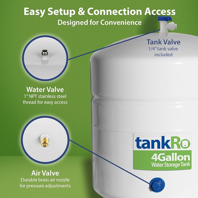 Tanque de agua de 4 galones para ósmosis inversa, compacto miniatura 3