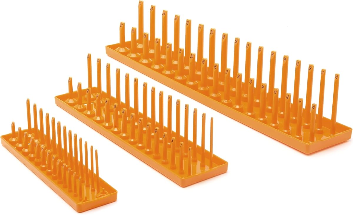 GEARWRENCH 3 Pc 1/4", 3/8" & 1/2" Dr Metric Socket Storage Tray Set | 83119