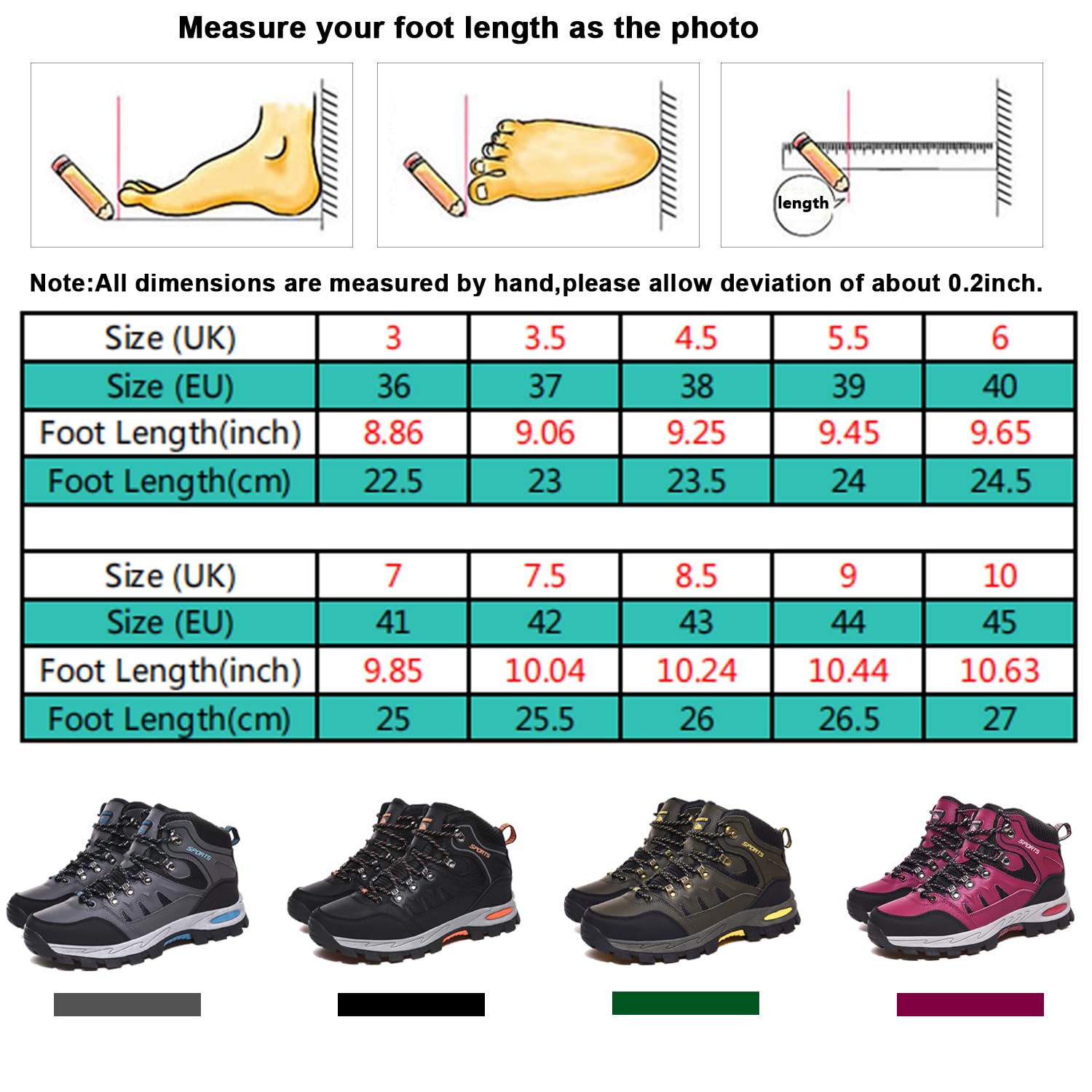 Scarponi da trekking da uomo e da donna, impermeabili, scarpe da ginnastica leggere, da campeggio, arrampicata, sneaker