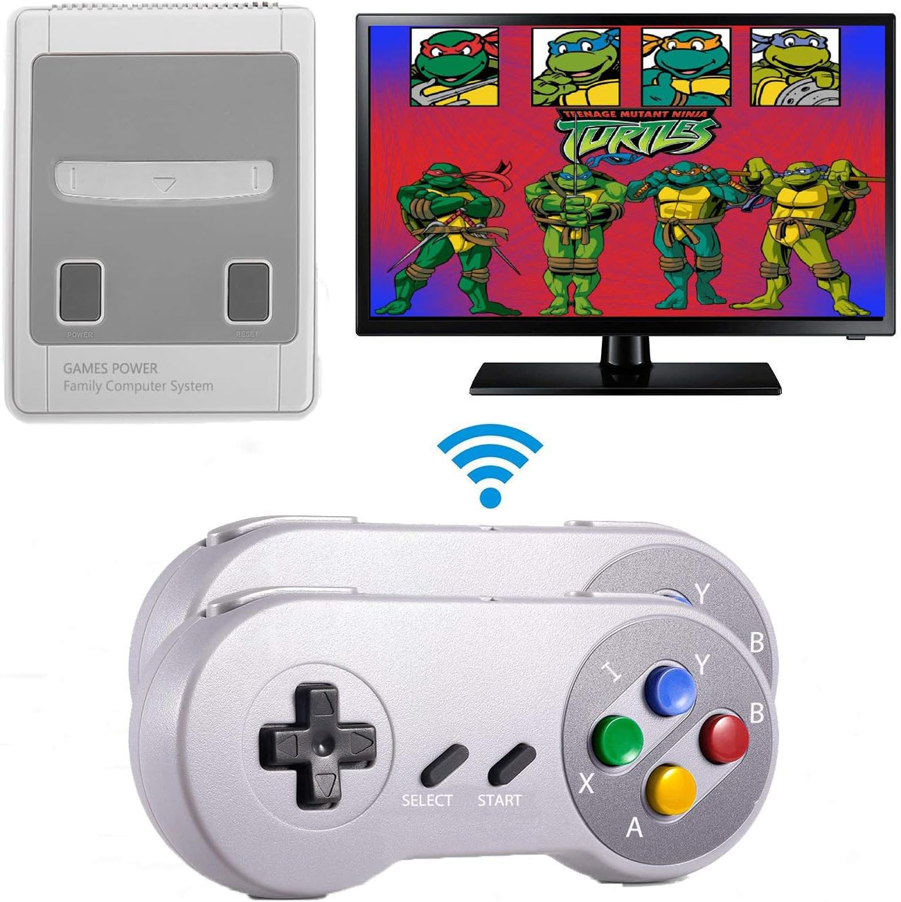 Xinguo Family Classic Game Consoles, Wireless Controller，Childhood Retro Game Console Built-in 557 TV Video Games, with Dual Wireless Controllers. (JP02)