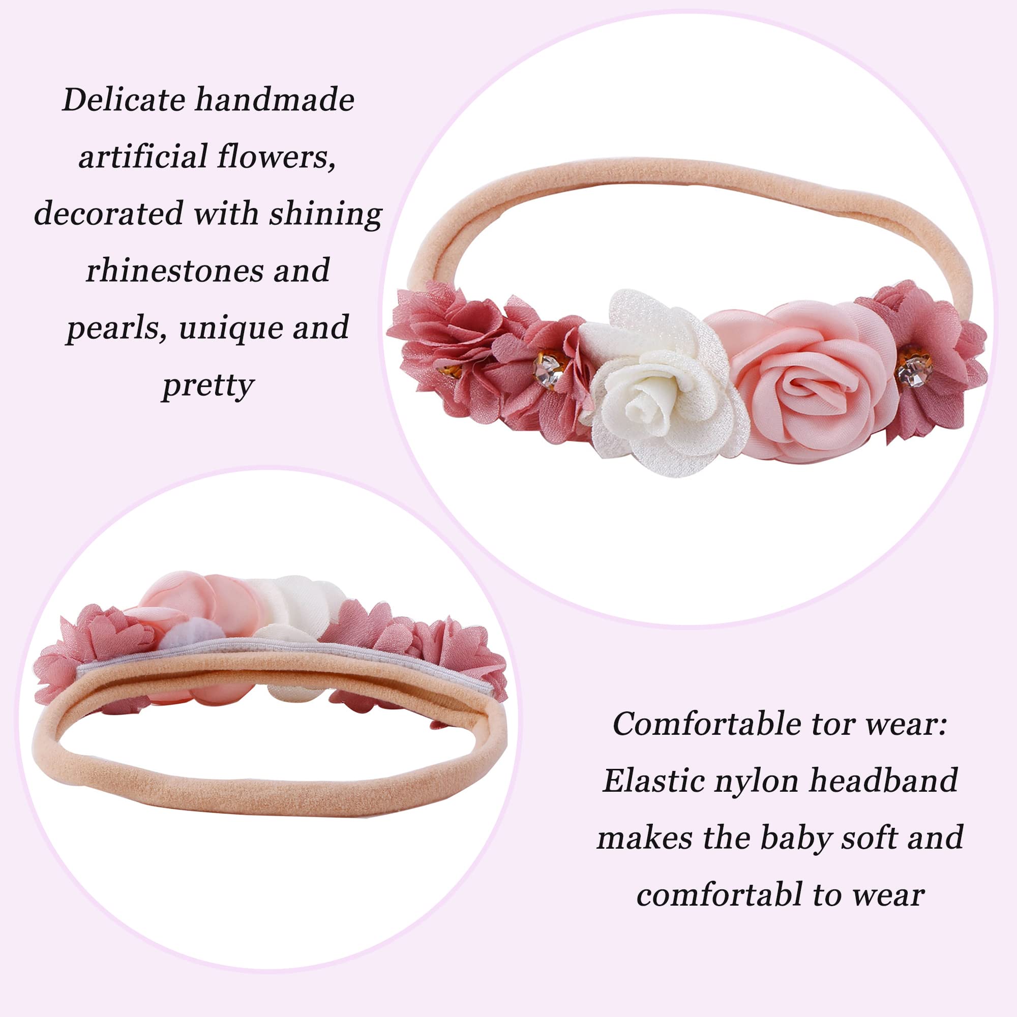 Diademas Elástica Floral Lazos Vinchas Para Bebé 10 Uds | Mercado Libre