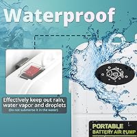 Vista 3 de MAKERELE Mini acuario bomba de aire portátil de batería para tanques de peces de 6 galones bomba aireadora con soporte, tubo de línea aérea, válvula