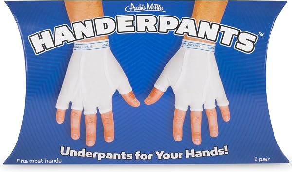 Archie McPhee Handerpants Briefs Underpants for Your Hands, 1 pack, White