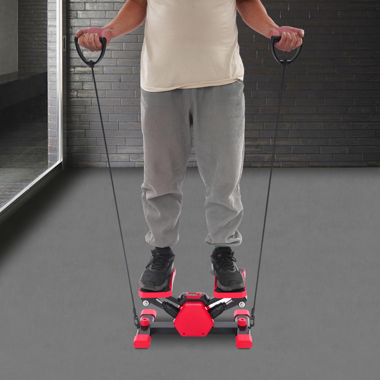 Stepper Silenciador con pantalla LCD,Stepper Fitness Apartamento,Mini Stepper