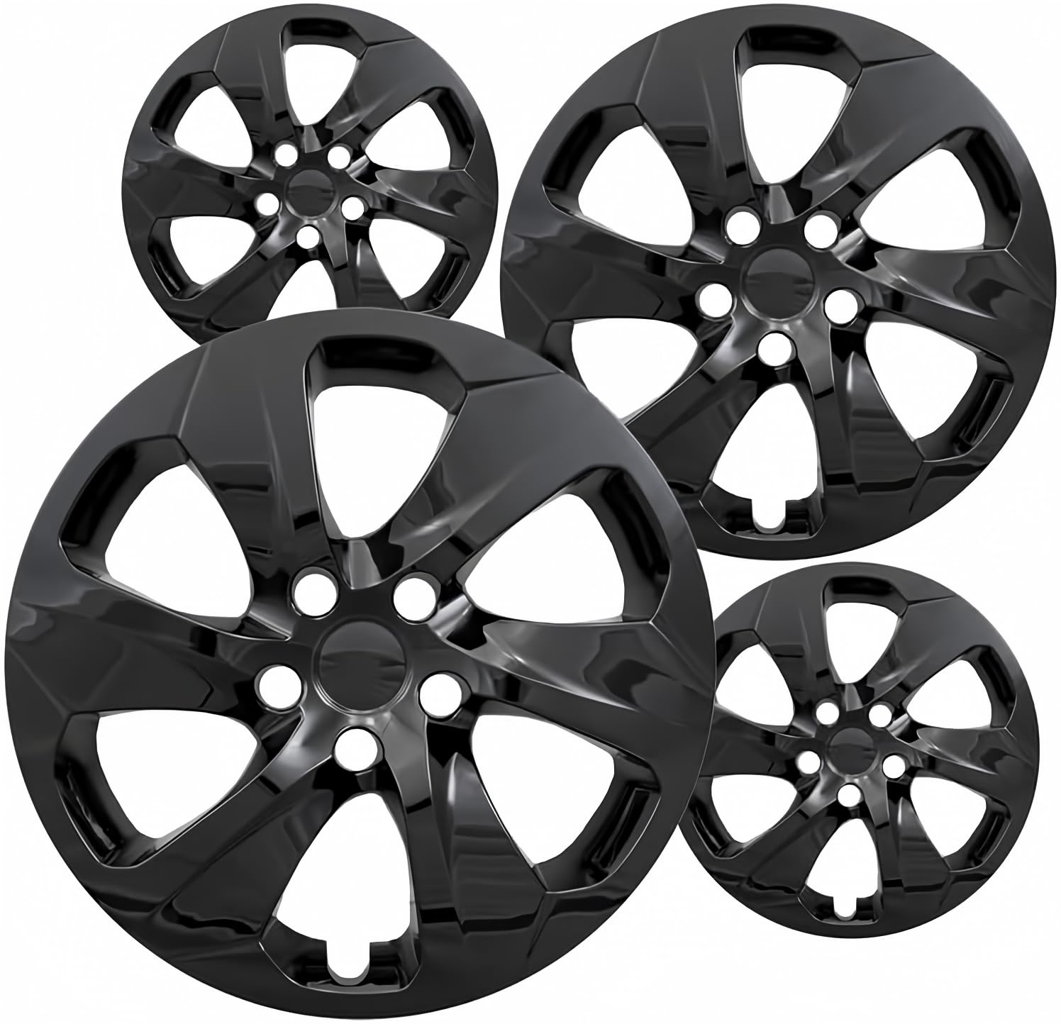 Amazon.co.jp: Fuel Rider 17インチ グロス ブラック ABS ハブキャップ