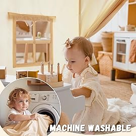 Kids Play Tent with Padded Mat, Play Tent for Toddlers, Large Kids Tent Indoor Playhouse, Play House Tent Princess Play Cottage for Girls Toy House Birthday, Christmas Gift