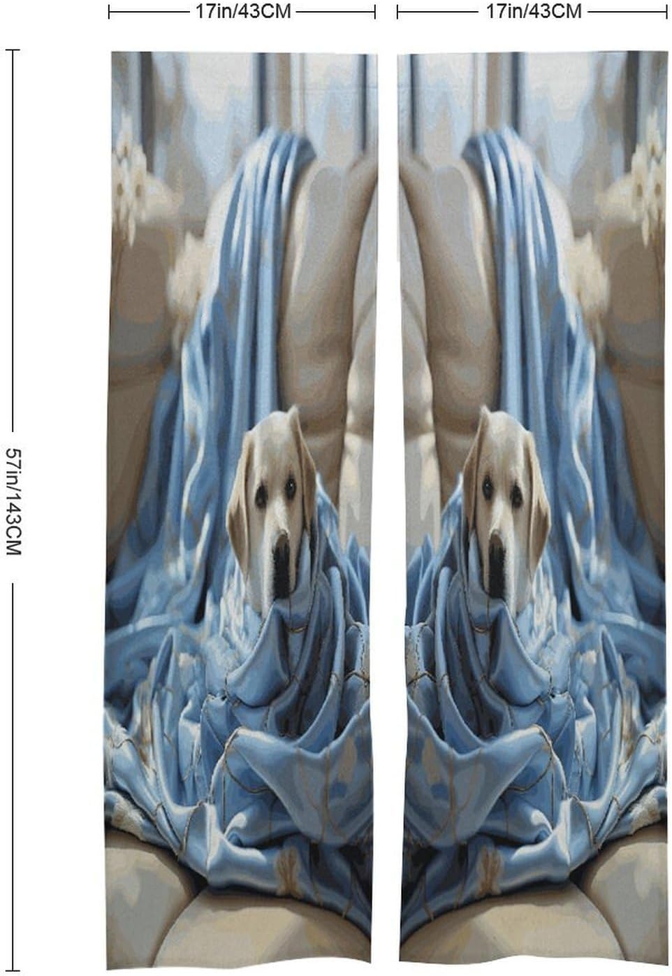 Dog Wrapped in Blanket Door Curtain Printed Doorway Noren Japanese Style Doorway Room Divider Curtains for Privacy Partition Divider Kitchen Home Decorations Wall Hanging