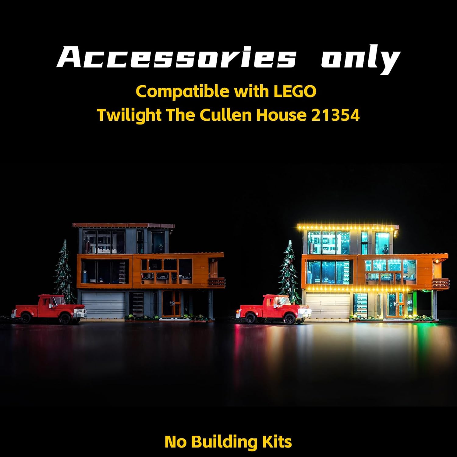 BrickBling LED Light Only, Compatible with Lego Twilight The Cullen House 21354 - Lights Only, Not Come with Model (RC Version Light)