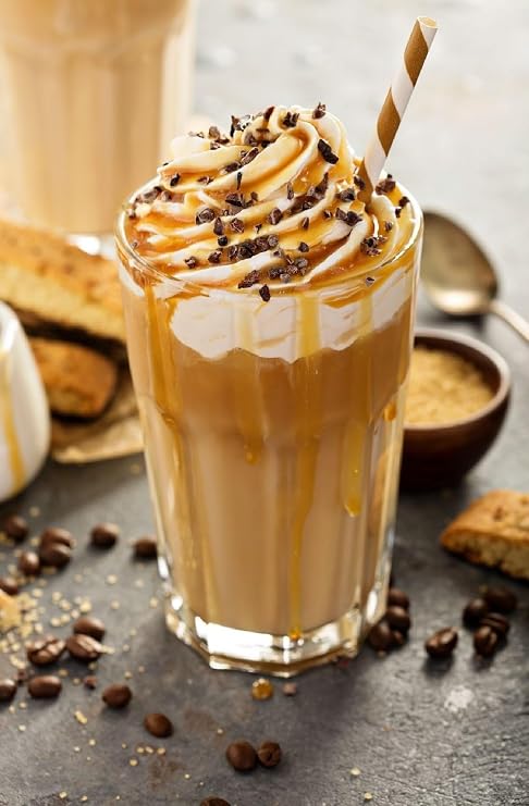 Coffee Shake Syrup 1 Gallon | Coffee Flavoring Syrup for Smoothies & Beverages | Milkshakes, Frappes, Iced Coffee, Desserts & Frozen Drinks | Kosher | Bulk Syrup | Bits N Things