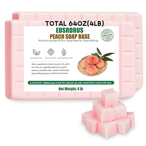 Miniatura 12 de EDSRDRUS Base de jabón aromática de 2 libras, hecha a mano con miel y aceite de coco, base de jabón hidratante para derretir y verter
