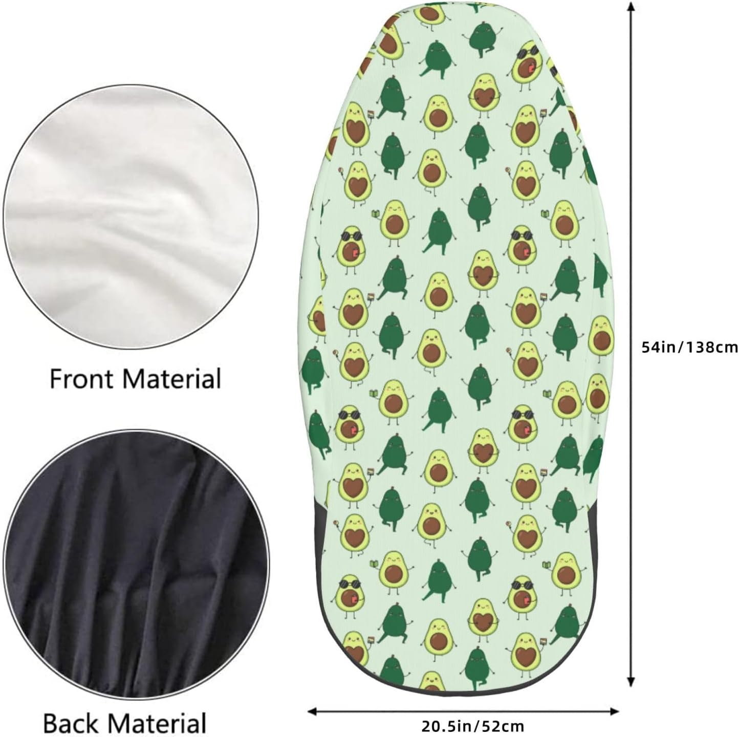 Dujiea Green Cute Avocado Car Front Seat Covers 2 Pcs Universal Auto Seat Covers Front Seats Only, Vehicle Bucket Seat Protectors Fit for Most Car SUV Sedan and Truck