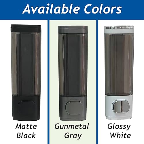 Miniatura 3 de Dispensador de jabón de manos montado en la pared, 1 cámara, dispensador de champú y acondicionador negro de 10 oz10.1 fl oz, dispensador de ducha