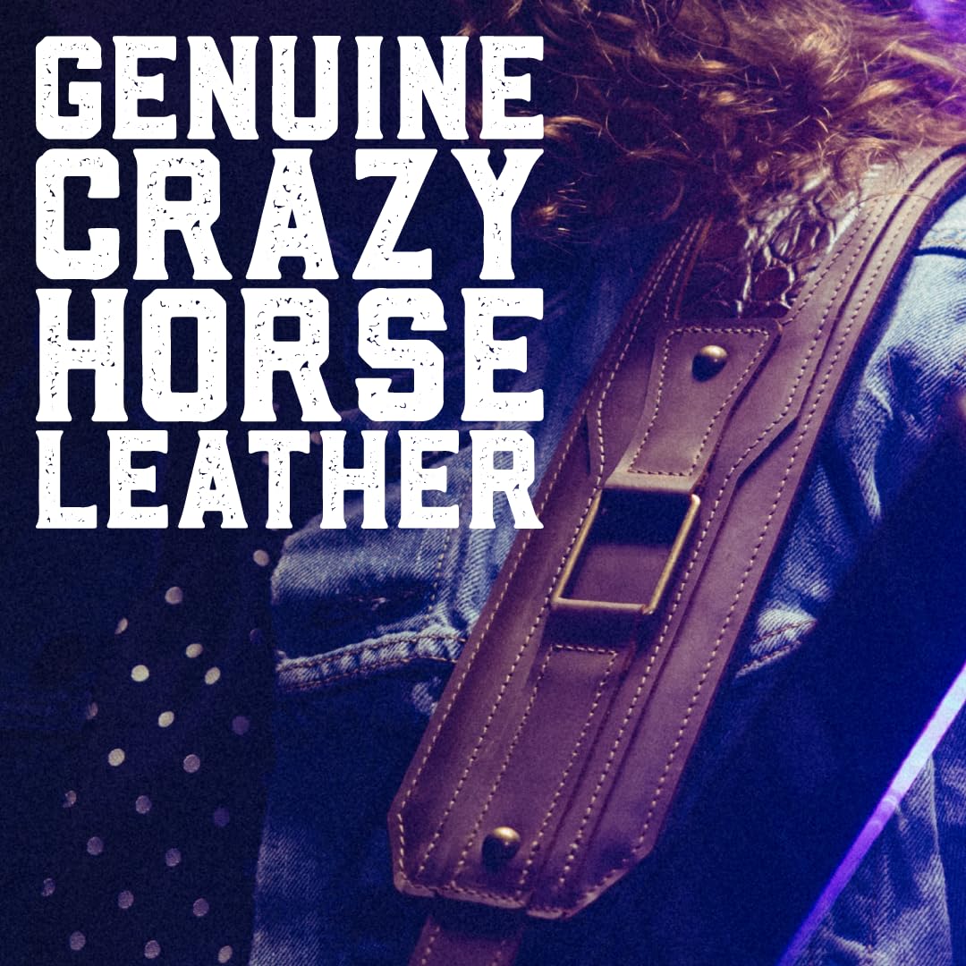 Levy's Correa para guitarra Leathers Apex Series de auténtica piel Crazy Horse