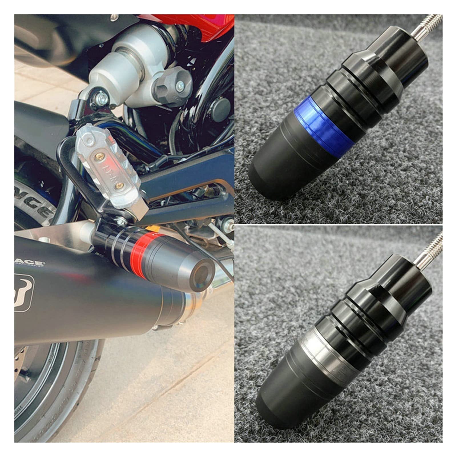 Ochrona przed upadkiem motocykla Dla YAMAHA MT-03 MT03 MT 03 2015 2016 2017 Akcesoria Motocyklowe Rama CNC Klocki Hamulcowe Suwaki Wydechowe Crash Protector (Kolor : Tytan)