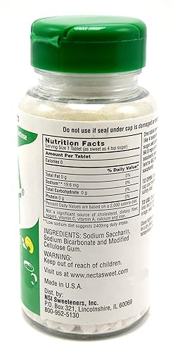 Miniatura 2 de Necta Sweet Saccharin Tablets 1 grano 1000 Tablet Botella Pack de 12