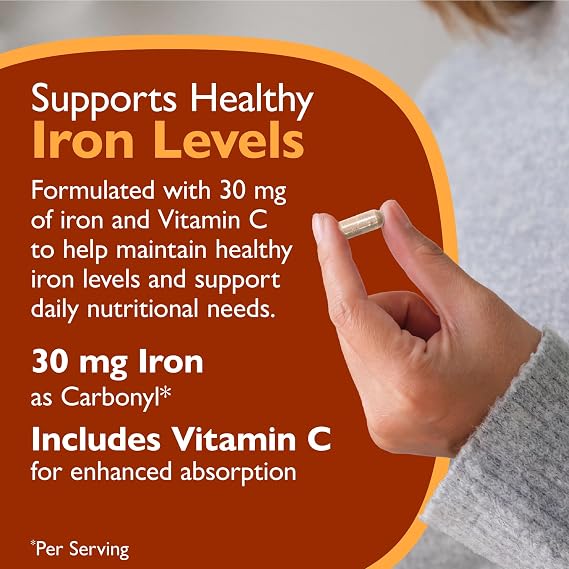 Celebrate Vitamins Iron Supplement with Vitamin C - 30mg Iron, 60mg Vitamin C, Bariatric Vitamins for WLS Patients, Vertical Sleeve & Gastric Bypass Surgery 90 Capsules