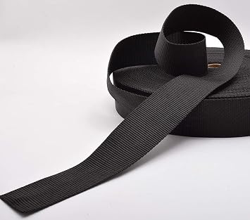 Trimz Polypropylene Webbing, Black – 50mm Wide x 10Mtr Reel – Heavy Duty Strapping for Bags and Crafts