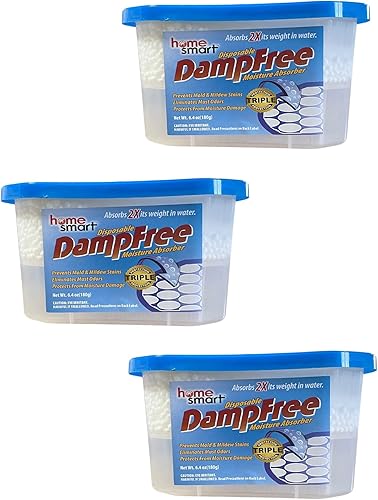 Generic Deshumidificador desechable absorbente de humedad (paquete de 3), color blanco