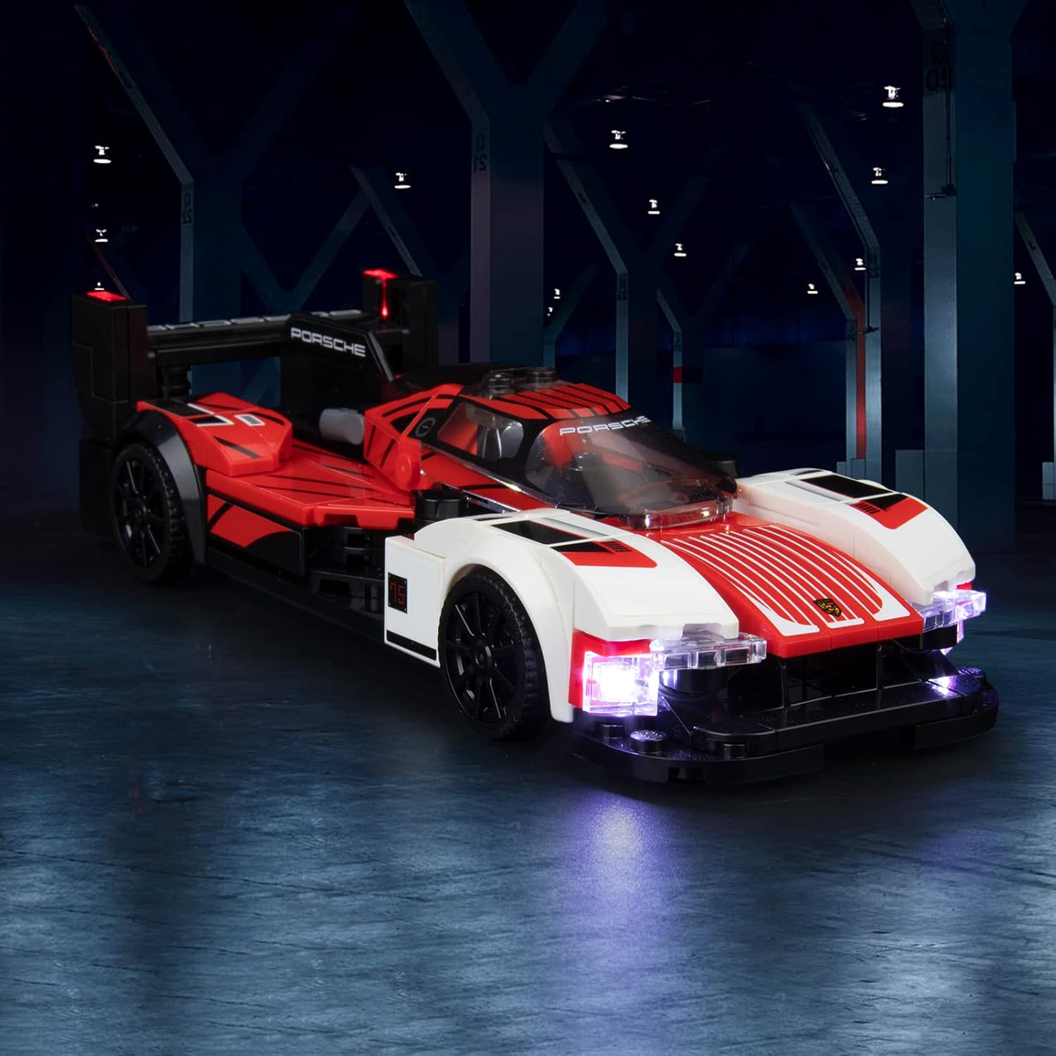 BrickBling LED Lighting Compatible with Lego Speed Champions Porsche 963 76916 Model Car; New 2023 Light kit Compatible with Lego Porsche 963; Light up Your Race Car-No Model