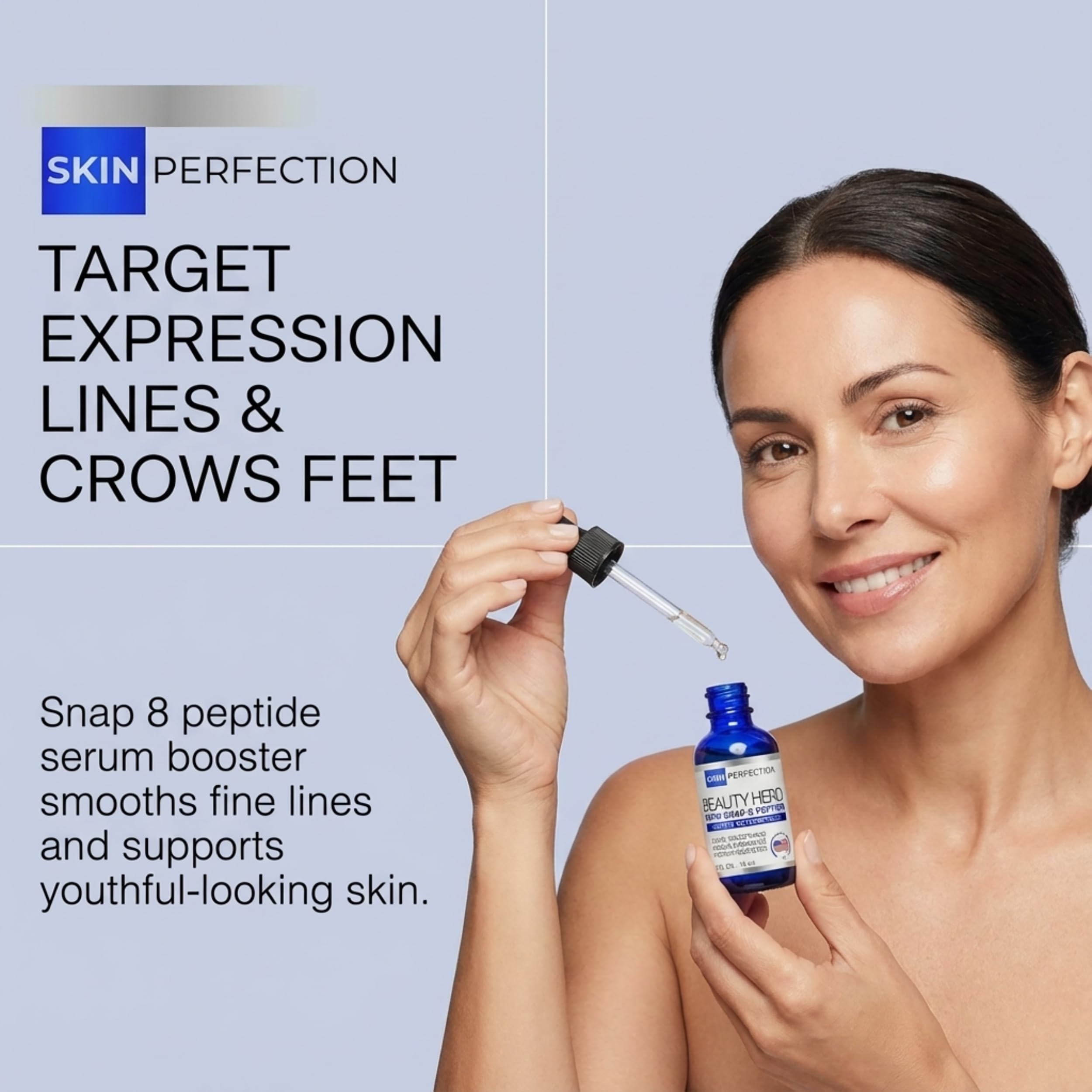 Snap-8 Peptide Serum 10% for DIY Skincare, Unscented, Water-Soluble