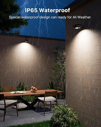 Miniatura 5 de Paquete de 8 luces solares para canaletas para exteriores, impermeables, 12 luces LED con clip para aleros, techo, lluvia, valla, barandilla, pared,