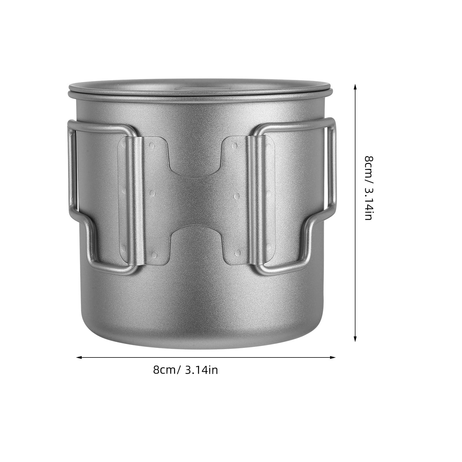 Titanbecher Mit Deckel Isolierter Campingbecher Tragbarer Teebecher Für Outdoor-wanderungen Und Rucksackreisen Faltbarer Wasserbecher Aus Titan Für Camping Und Kochen