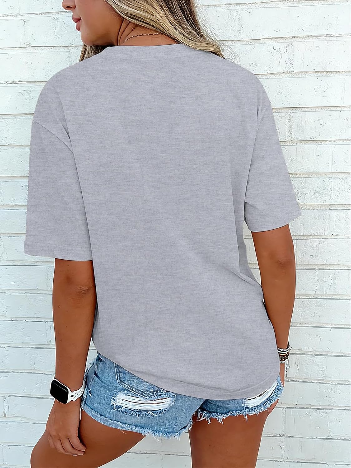 HEYTALALA Women's Oversized Tshirts Wildflower Graphic Tees Crew Neck Summer Short Sleeve Casual Loose Basic Tunic Tops - Image 6