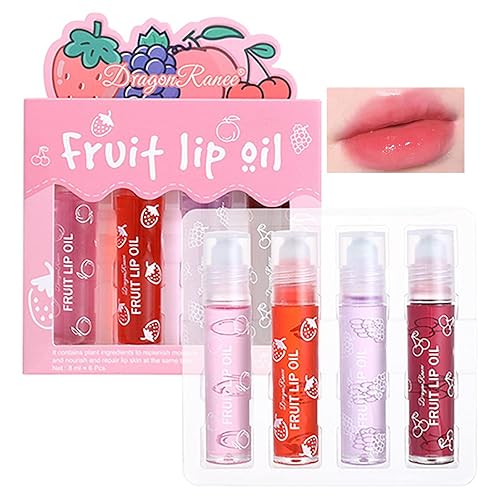 Brillo de labios enrollable para adolescentes, sabores afrutados, tinte hidratante para labios, cuidado de labios para niños, no tóxico, alegre,