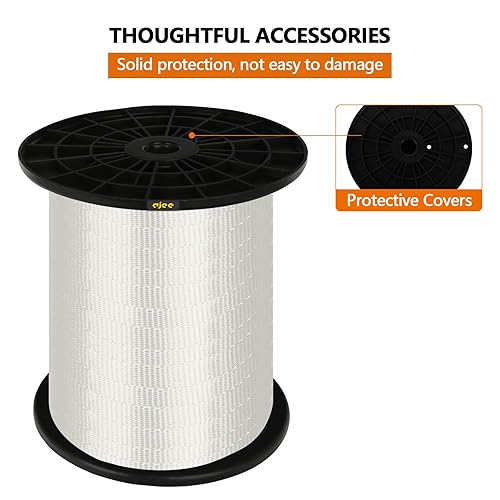 Miniatura 4 de Cinta de mule de 2500 libras de 1053 pies x 34 pulgadas de poliéster para cables y conductos de cables Funciones variables Cinta de tracción