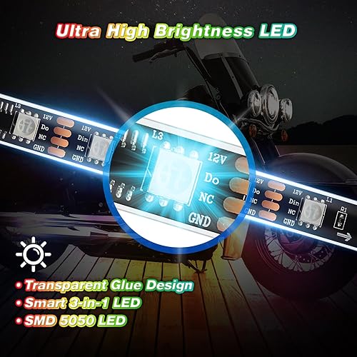 Miniatura 7 de Kit de luz LED para motocicleta de 12 piezas
