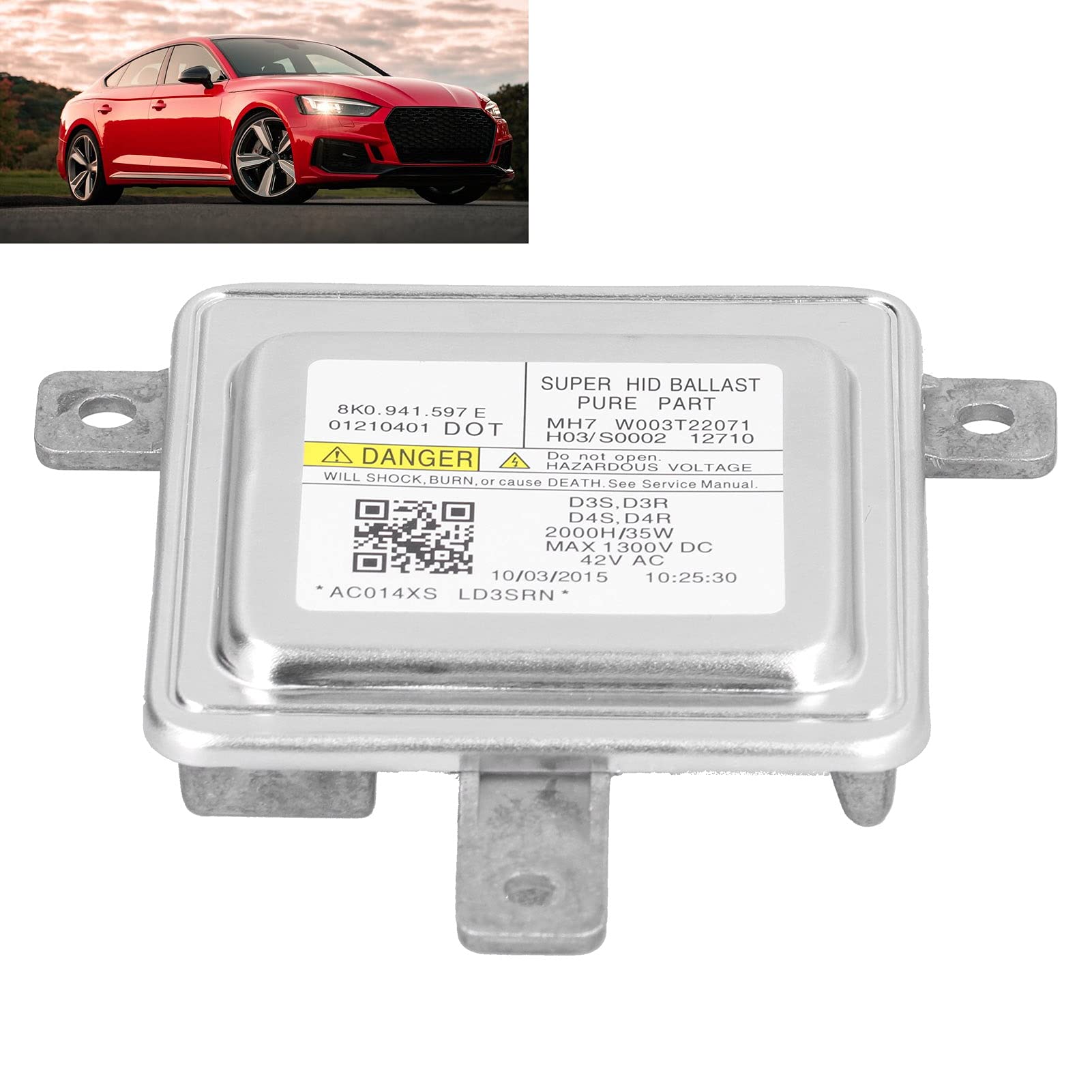Ballast Phare Xénon 8K0941597C - Pour Audi A3/A4/Q5, 35W 6000K