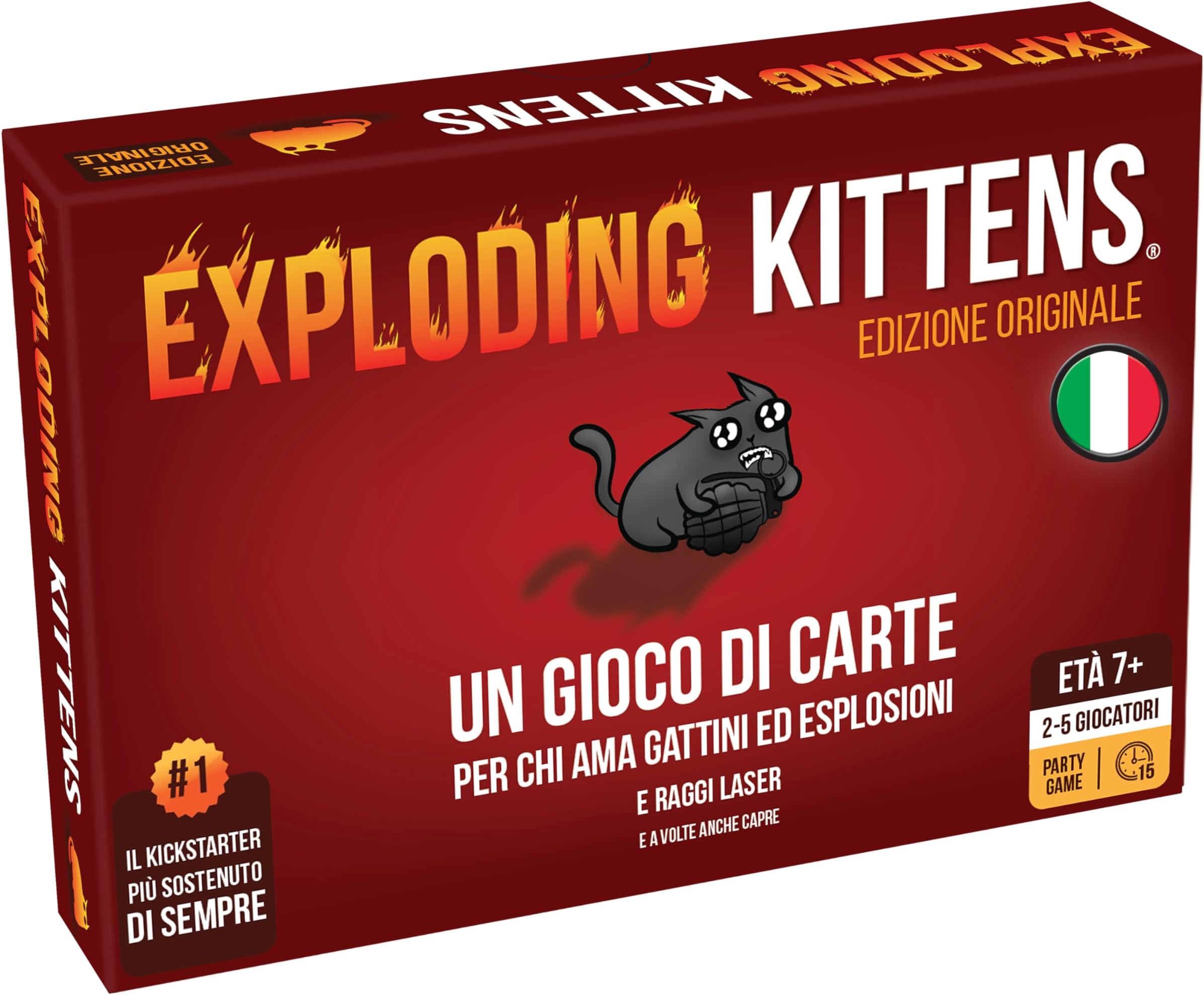 Asmodee - Exploding Kittens - Card Game, Party Game, 2-5 Players, 7+ Years, Edition in Italian