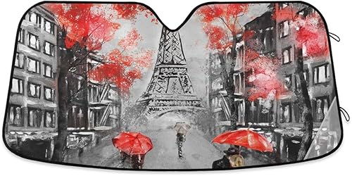 París Torre Eiffel Parabrisas Parabrisas Parasol Plegable Reflectante Parasol Bloquea los rayos UV