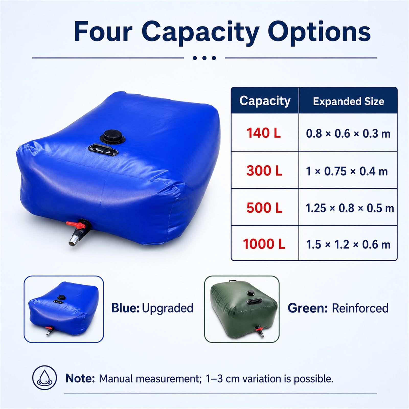DepóSito De Agua Plegable con Grifo,Tanque Agua PortáTil Plegable,Contenedor De Almacenamiento De Agua Plegable PortáTil,FáCil De Usar,para Caravana Aplicable Al Almacenamiento