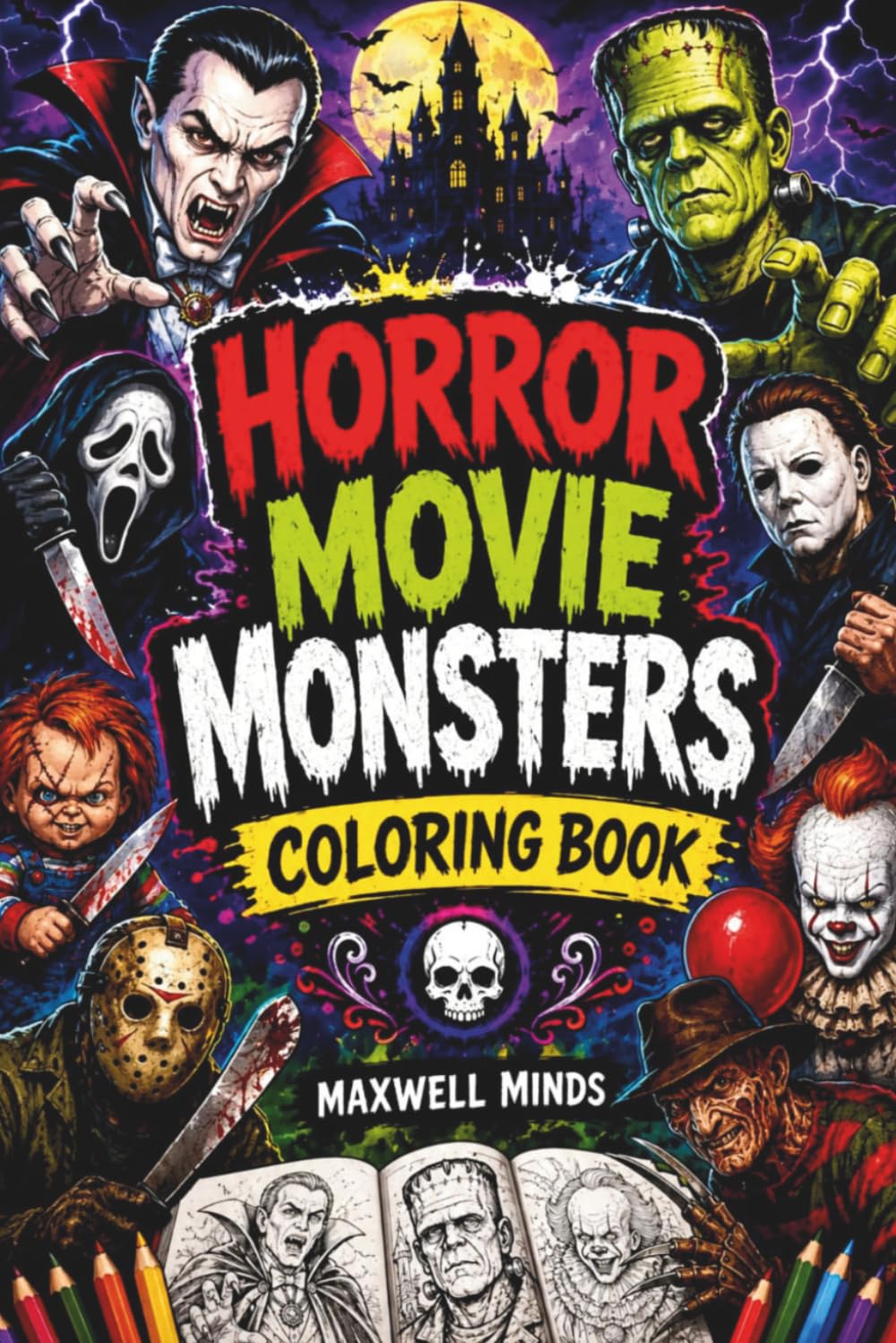 Horror Movie Monster Coloring book