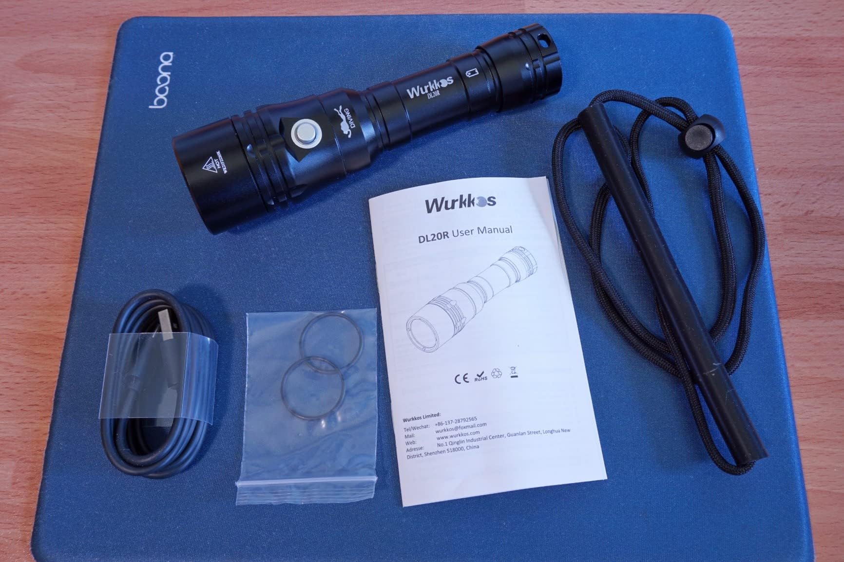Wurkkos DL20R Torcia Subacquea 3200 Lumen USB-C IPX8 XHP50.2 LED 18650
