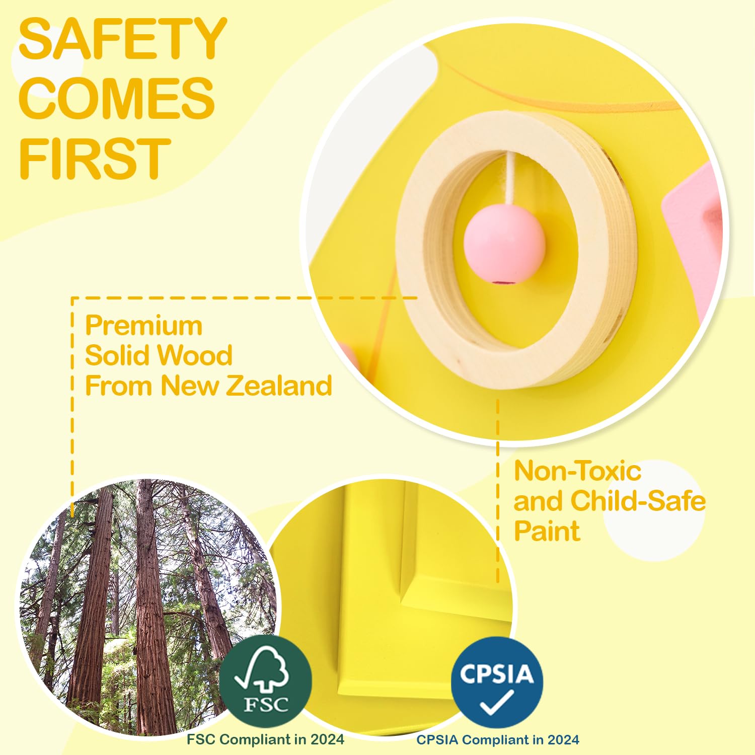 Monläurd® Wooden Duck Sensory Wall Toy - Image 2