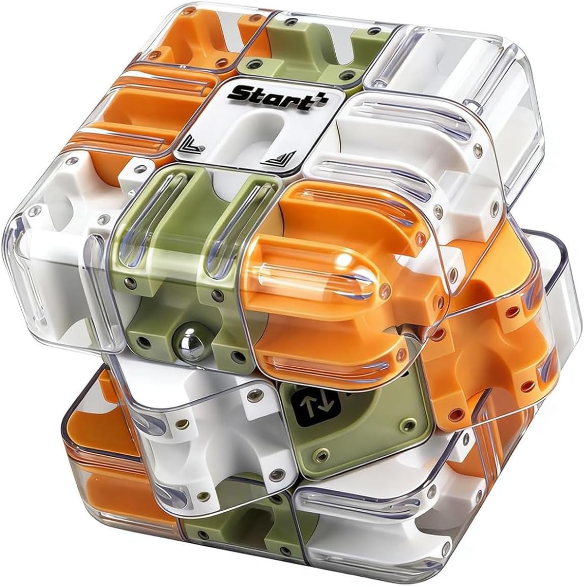 Large Labyrinth 3D Puzzle Maze Cube, 3D Rolling Ball Maze Cube, Spatial Awareness Brain Training Toy for Stress Relief & Logic Development for Adults Teens (A)
