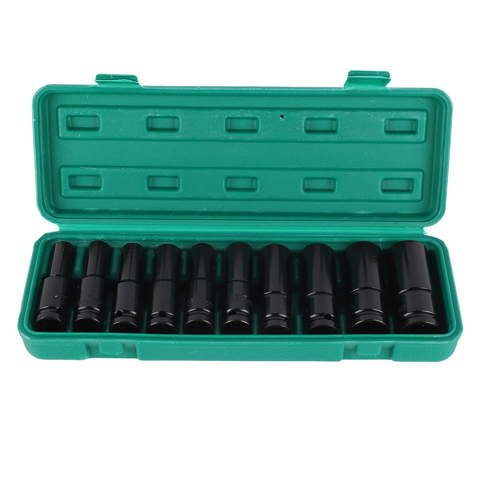 SorandyElectric Hex Socket Set,10Pcs Hex Socket Set Combination Tool, Tool Steel Extended Socket Set Repairing Tool with Storage Box for Quicker Change Chuck, Hand Drill, Electric Wrench