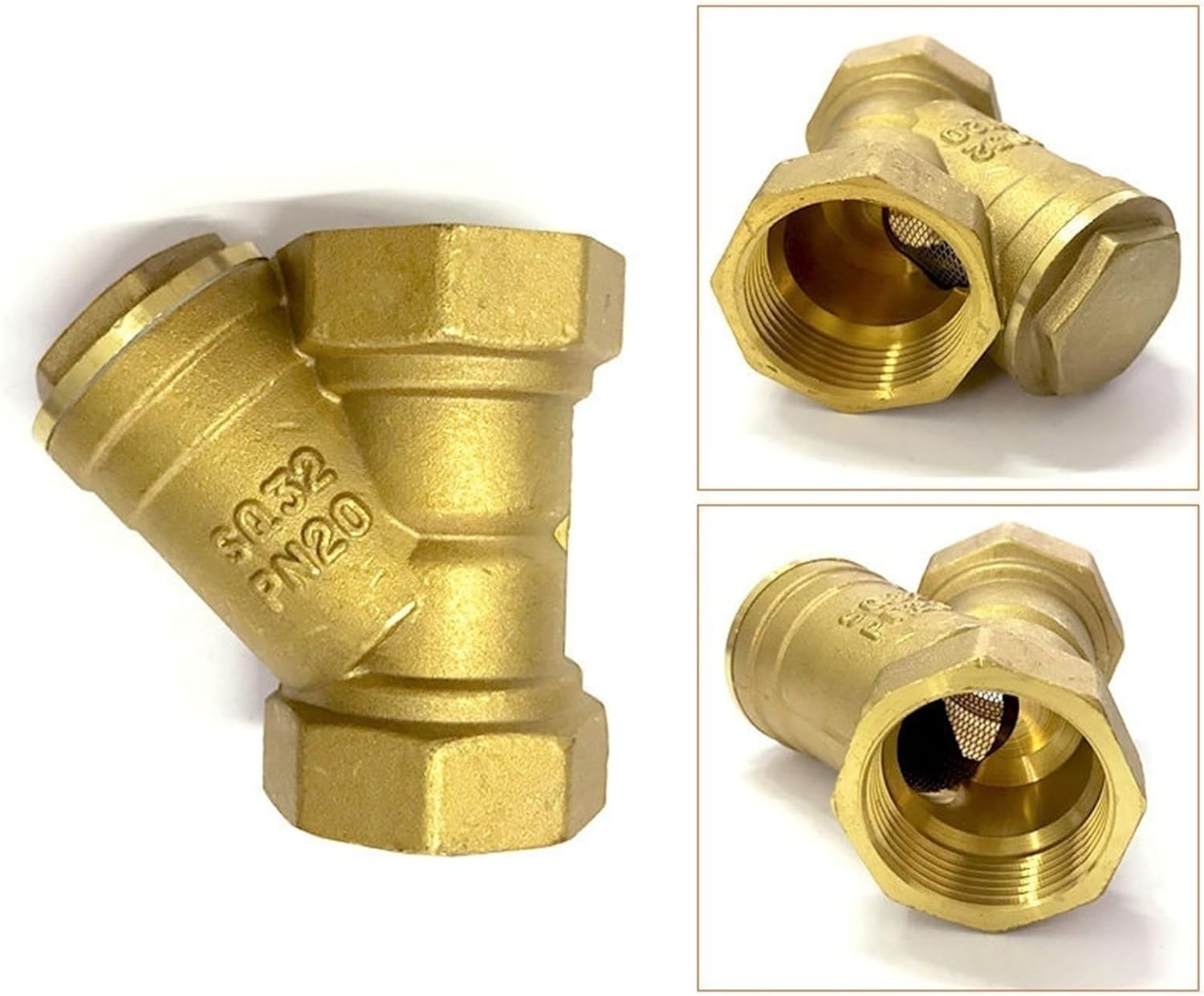 1/2" 3/4" 1" 2" 3" 4" Female Inline Y Mesh Strainer Threads Filter Brass filter valve Y Shaped Brass Strainer Filter Valve(2")