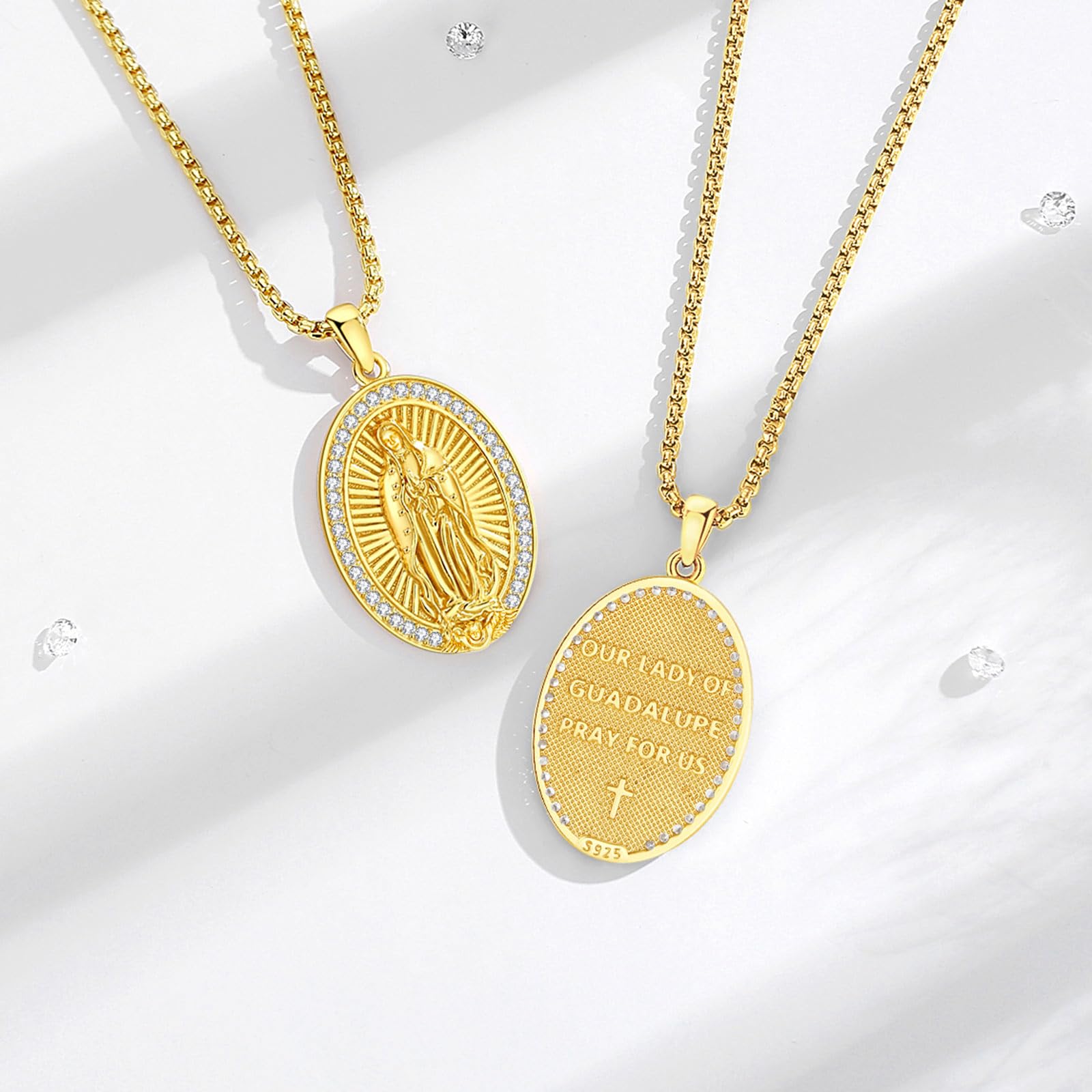 INFUSEU Collana della Dea della Luna Tripla in Argento 925 Ciondolo Magico Pagano Wiccan Dea Ecate Lilith Amuleto Gioielli di Protezione per Donne Uomini